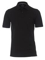 CASA MODA: Stretch-Poloshirt, kurzarm Schwarz/schwarz