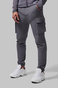 Man Active Lichte Cargo Joggingbroek, Charcoal