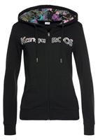 KangaROOS Capuchonsweatvest met verfijnde kangaroos borduurwerk, loungepak