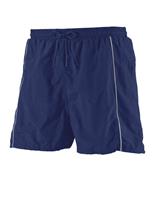 BECO zwemshorts, binnenbroekje, elastische band, 2 zakjes, donker blauw/wit,**