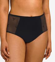 Chantelle naadloze taille slip Kant - Soft Strech - High waist brief - Zwarte kanten dames onderbroek - microfiber