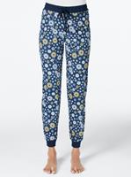 Wäschepur Dames Pyjama-Broek donkerblauw geprint Größe