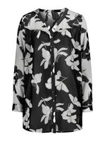 Your Look... for less! Dames Longline blouse zwart/wit geprint Größe