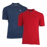Donnay Donnay Heren - 2-Pack - Polo shirt Noah - Navy & Rood