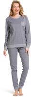 Pastunette pyjama dames lange mouw en lange broek - Grey Dots - NOS - 100% Katoen