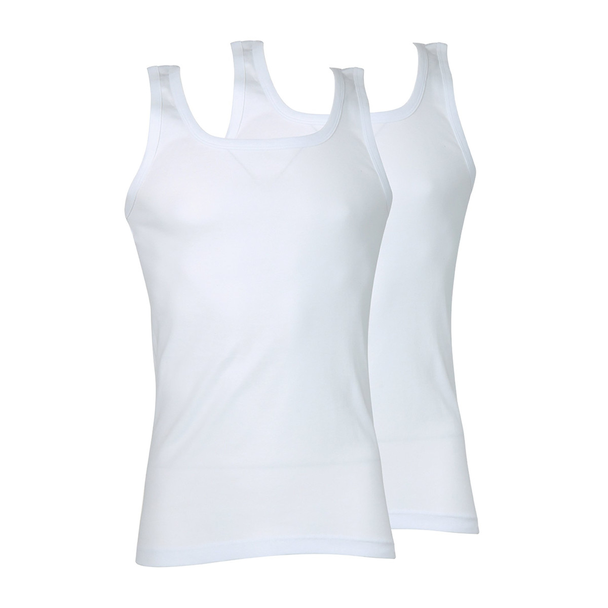 Set van 2 singlets in katoen
