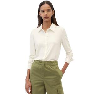 Marc O'Polo Overhemdblouse van viscosemix met platte kraag