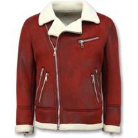 Tony Backer Leren Jas  Imitatie Bontjas Lammy Coat