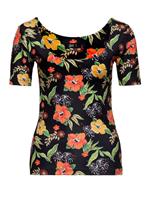 Rockabilly Clothing T-Shirt mit Hawaii-Print