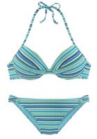 Lascana Push-Up-Bikini mit glitzernden Streifen