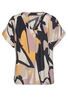 Lascana Gedessineerde blouse met korte mouwen en allover-print, blouseshirt, business-look