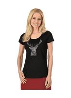 Trigema T-Shirt "TRIGEMA T-Shirt Glitzer-Hirsch"