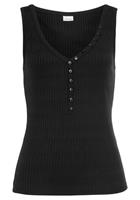 Lascana Ripptanktop mit Zierknöpfen