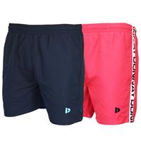 Donnay Donnay Heren - 2-Pack - Zwemshort Toon & Kay - Navy & Koraal Rood