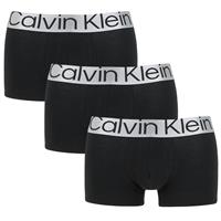 Calvin Klein 3P lowrise trunks microfiber steel Zwart