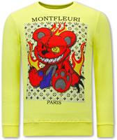 Montfleuri Sweater met print monster teddy bear