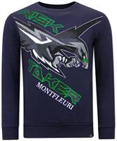 Montfleuri Sweater met print eagle head