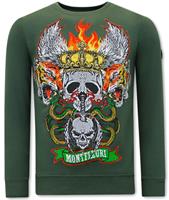 Montfleuri Sweater met print skull head
