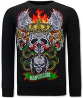 Montfleuri Sweater met print skull head