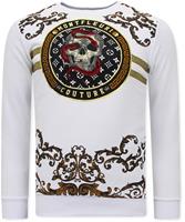 Montfleuri Sweater met print snake skull