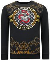 Montfleuri Sweater met print snake skull
