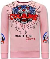 Montfleuri Sweater met print tiger couture