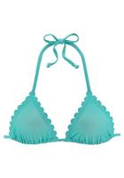 Lascana Triangel-bikinitop Scallop met gelaserde gegolfde rand