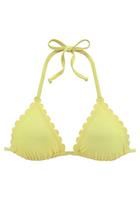 Lascana Triangel-bikinitop Scallop met gelaserde gegolfde rand