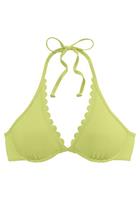 Lascana Bikinitop met beugels Scallop met gelaserde gegolfde rand