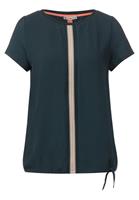 Street One T-Shirt » T-Shirt im Materialmix« mit Rippstrickdetails