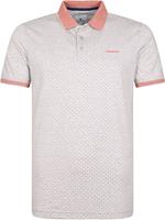 State of Art Polo Print Grijs Rood