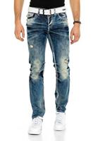 Cipo & Baxx Bequeme Jeans im coolen Used-Look Straight Fit