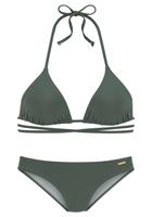 Bruno Banani Triangel-Bikini unifarben mit langem Bindeband