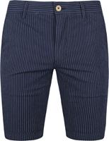 Suitable Aswin Short Donkerblauw Gestreept