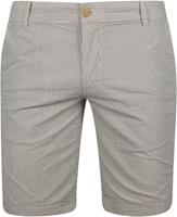 Suitable Aswin Short Ecru Gestreept