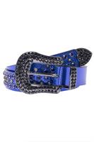 Cipo & Baxx Ledergürtel, mit trendigen Glitzersteinchen
