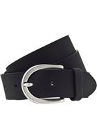 MUSTANG Leren riem met gestempelde mustang-logo op de lus