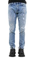 Off-White Gebroken witte Diag Outline Print Vintage Blue Jeans
