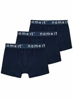Name it 3-pak jongens boxershorts - Basic - Katoenen jongens onderbroeken - Zwart - Grijs - Donkerblauw