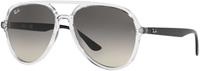 Ray-Ban RB4376 647711 gepolijst transparant grijs gradi&euml;nt zonnebril