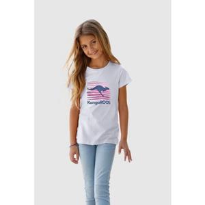 KangaROOS T-shirt Korte mouwen, getailleerde snit, met logoprint, ronde hals