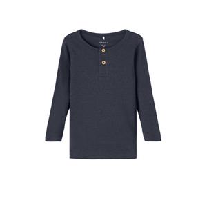 NAME IT MINI ribgebreide longsleeve NMMKAB donkerblauw