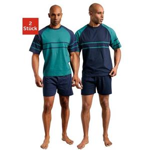le jogger Pyjama met opgestikte strepen (4-delig, Set van 2)
