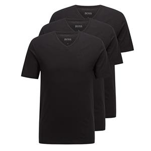 Hugo Boss T-shirt V-hals Classic 3-P zwart