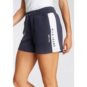 H.I.S Shorts mit weißem Seitenstreifen und Logodruck