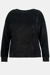 Ulla Popken Sweatjacke »Homewear-Sweatshirt Oversized Rundhals Langarm«