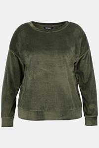 Ulla Popken Sweatjacke »Homewear-Sweatshirt Oversized Rundhals Langarm«