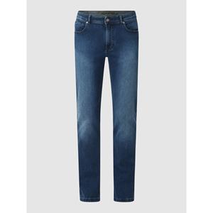 Straight fit jeans met merkdetail