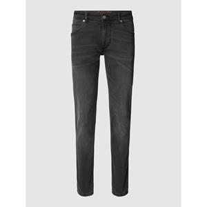 Straight fit jeans met merkdetail