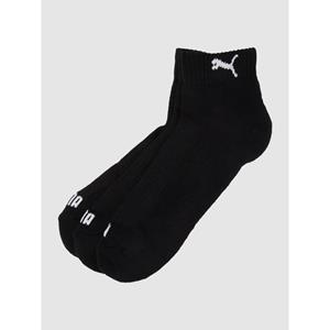 Puma - Cushioned Quarter Socks 3P - Zwarte Enkelsokken
